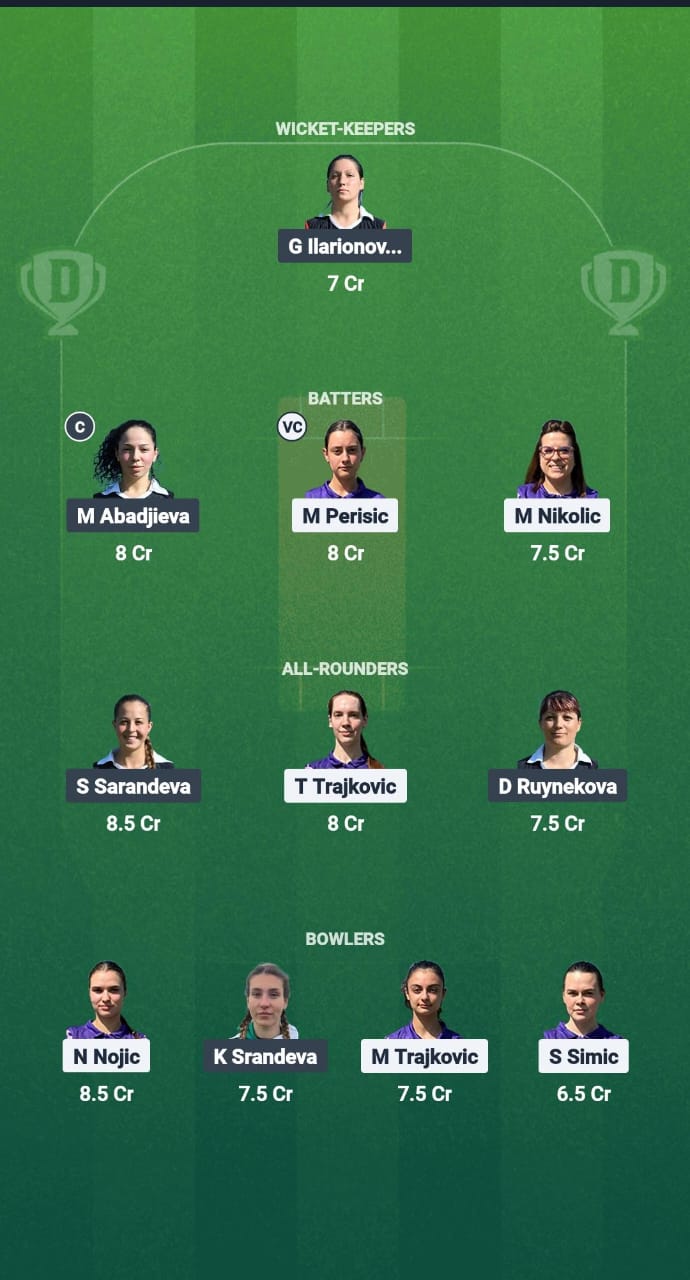 SRB-W vs BUL-W Dream11 Prediction Fantasy Cricket Tips Dream11 Team ECN T20IW Bulgaria 2025