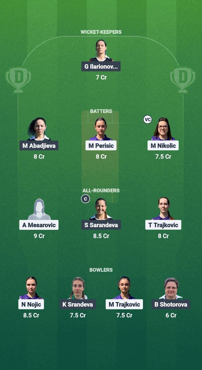 SRB-W vs BUL-W Dream11 Prediction Fantasy Cricket Tips Dream11 Team ECN T20IW Bulgaria 2025