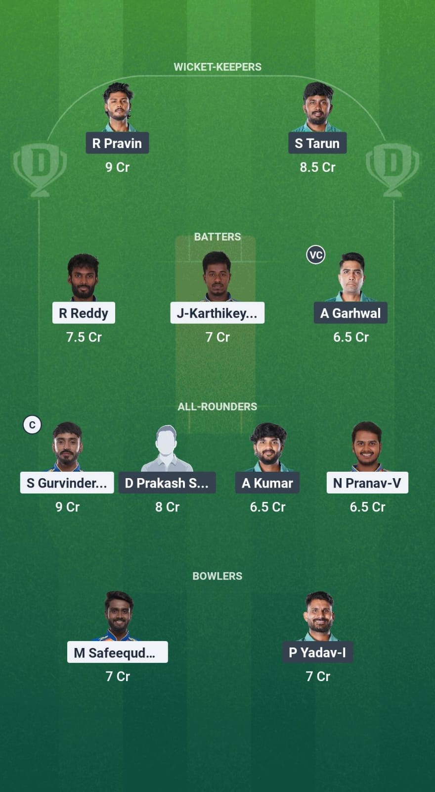 OAW vs YAR Dream11 Prediction Fantasy Cricket Tips Dream11 Team Pondicherry T20 League 2025