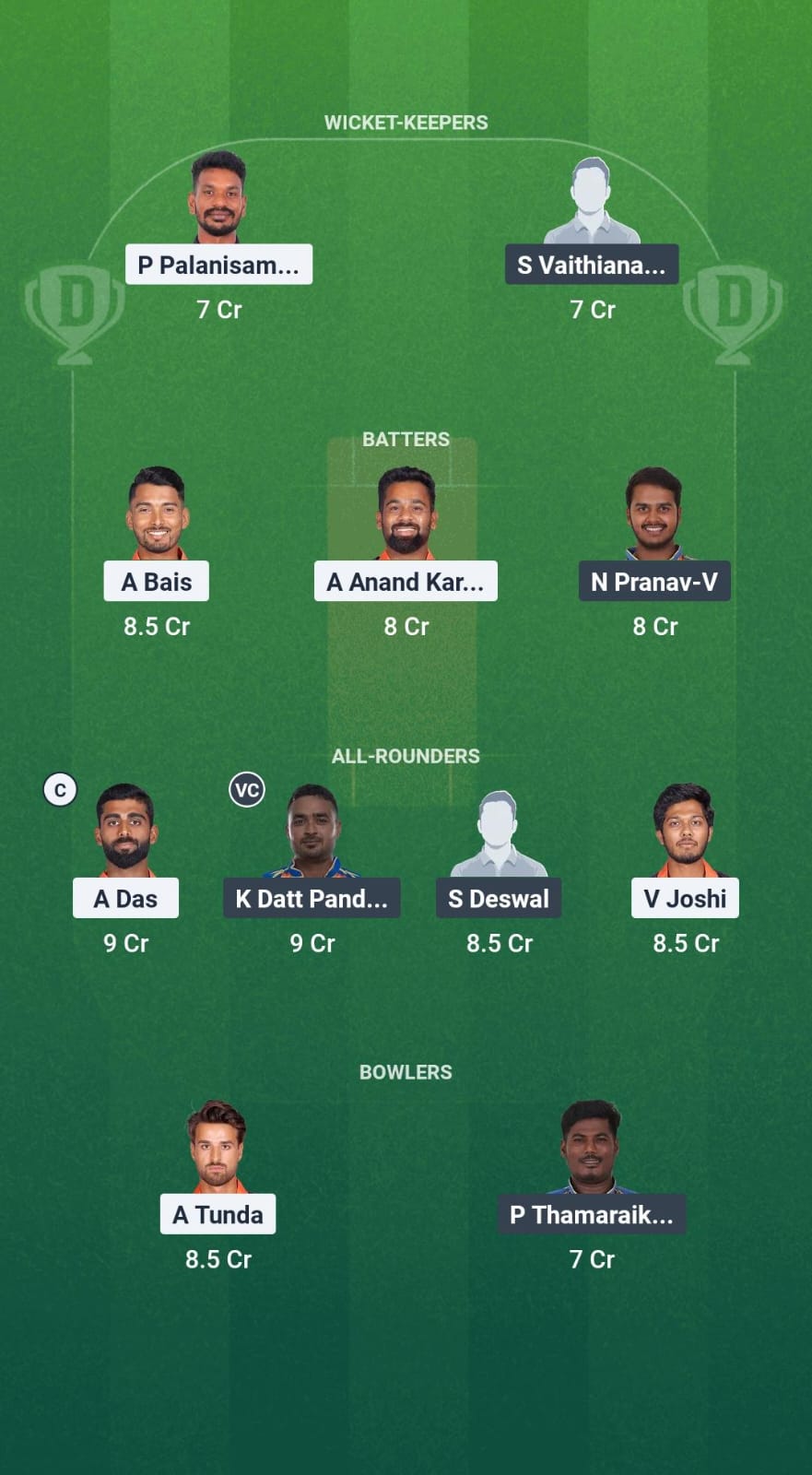 RWT vs OAW Dream11 Prediction Fantasy Cricket Tips Dream11 Team Pondicherry T20 League 2025