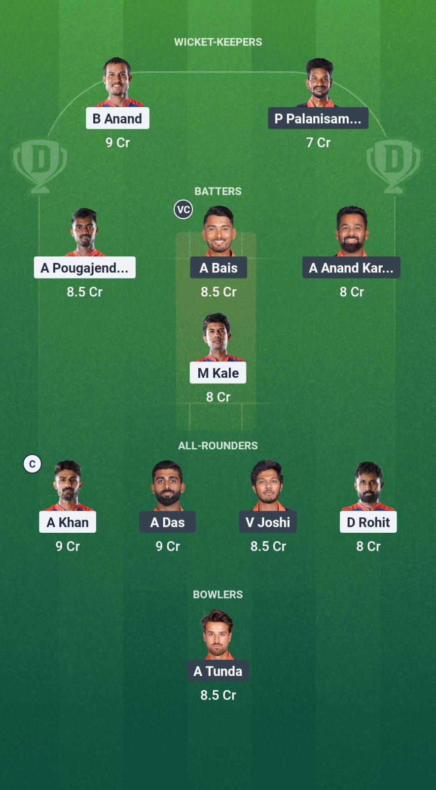 1000733505 VMK vs RWT Dream11 Prediction Fantasy Cricket Tips Dream11 Team Pondicherry T20 League 2025