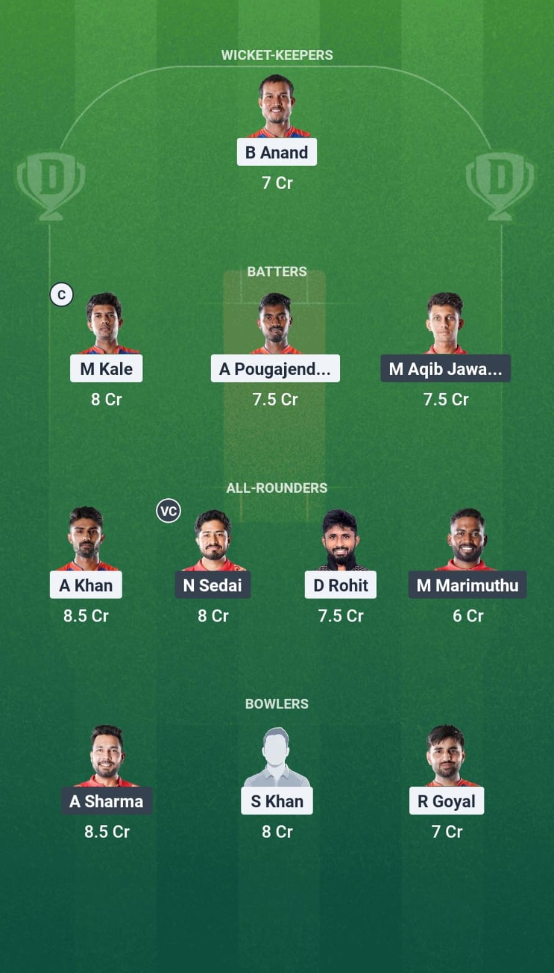 KAK vs VMK Dream11 Prediction Fantasy Cricket Tips Dream11 Team Pondicherry T20 League 2025
