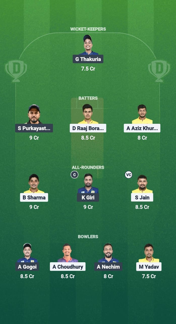 1000740612 GTC vs BCC Dream11 Prediction Fantasy Cricket Tips Dream11 Team Guwahati T20 Spring League 2025