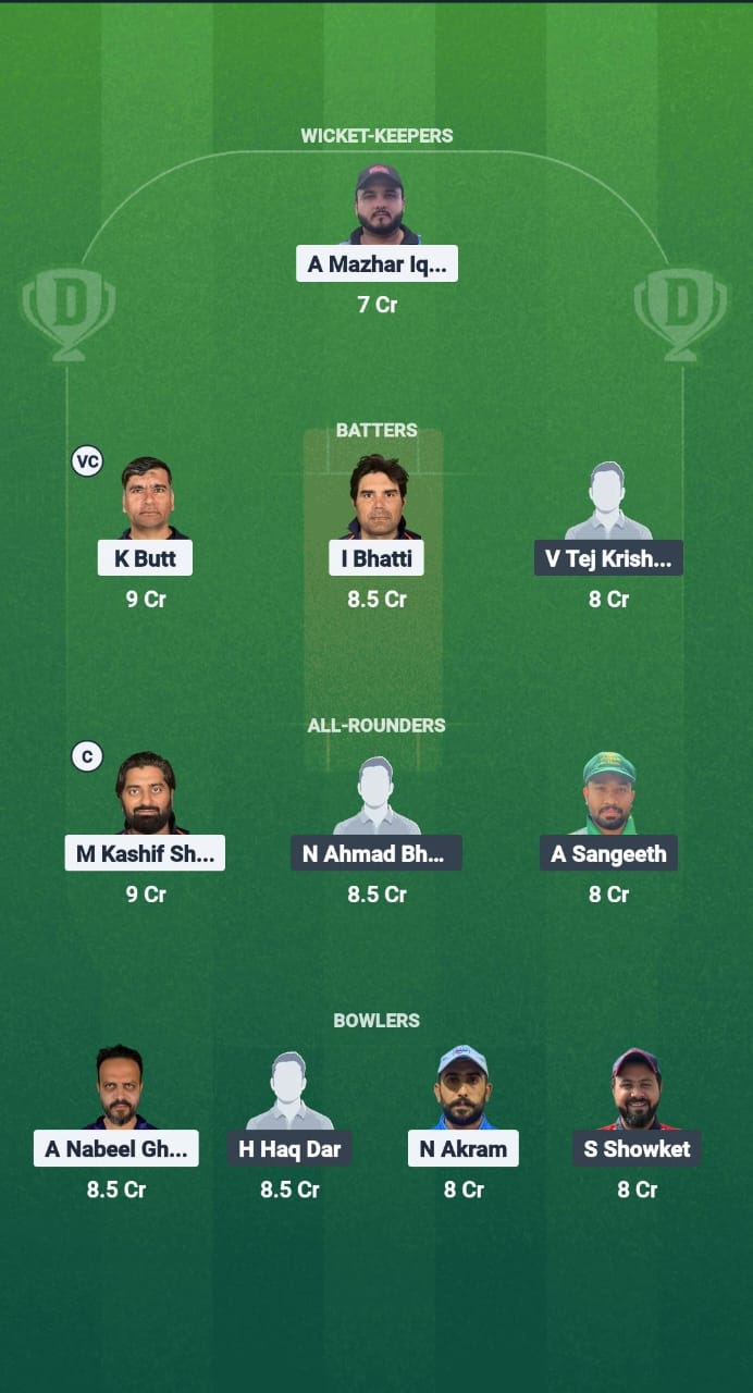 TRN vs JJ Dream11 Prediction Fantasy Cricket Tips Dream11 Team Kuwait T10 Challengers League 2025