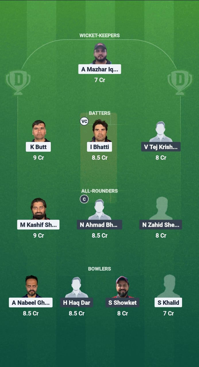 TRN vs JJ Dream11 Prediction Fantasy Cricket Tips Dream11 Team Kuwait T10 Challengers League 2025