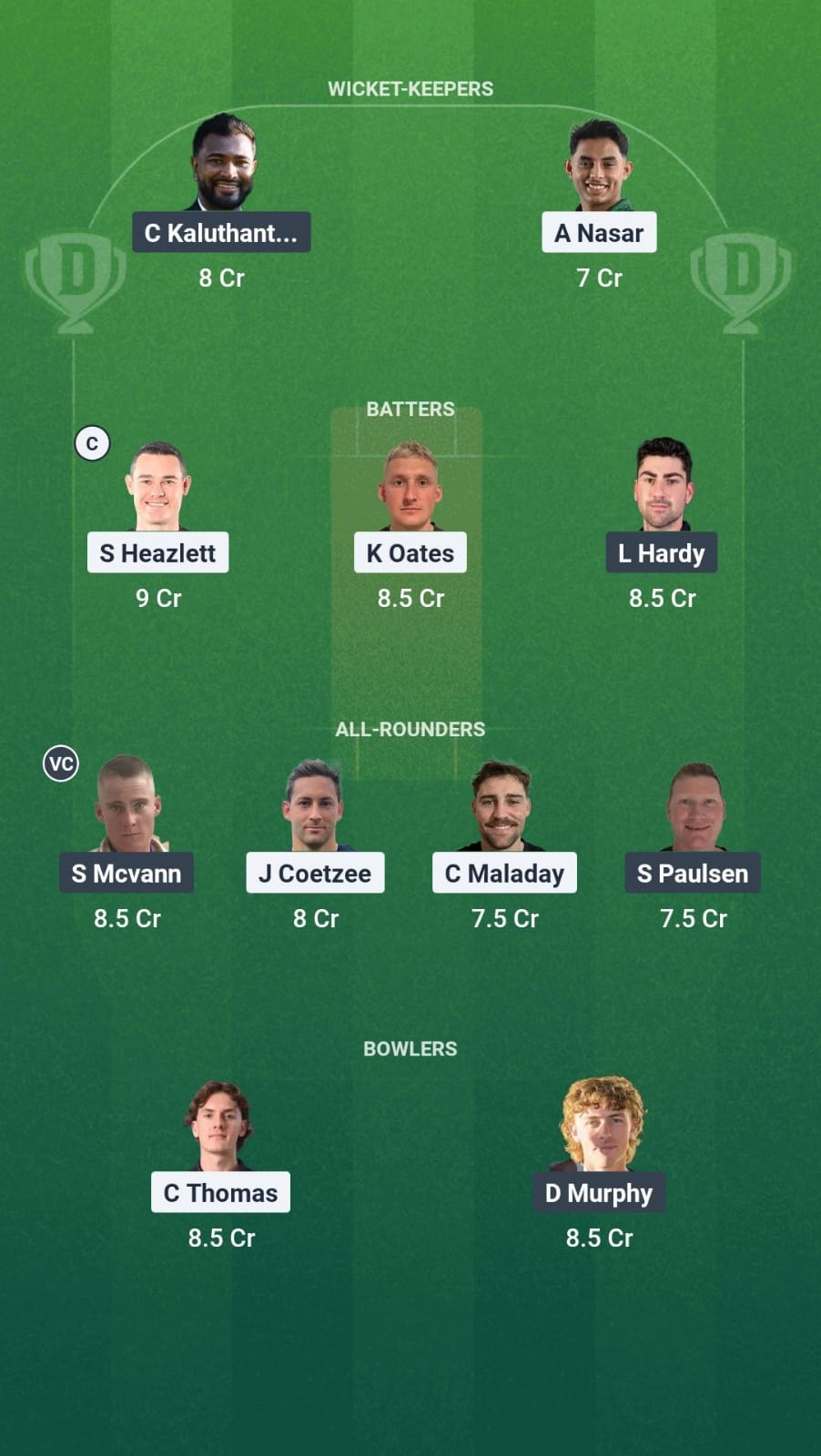 1000744737 PRS vs CMT Dream11 Prediction Fantasy Cricket Tips Dream11 Team Mackay T20 2025