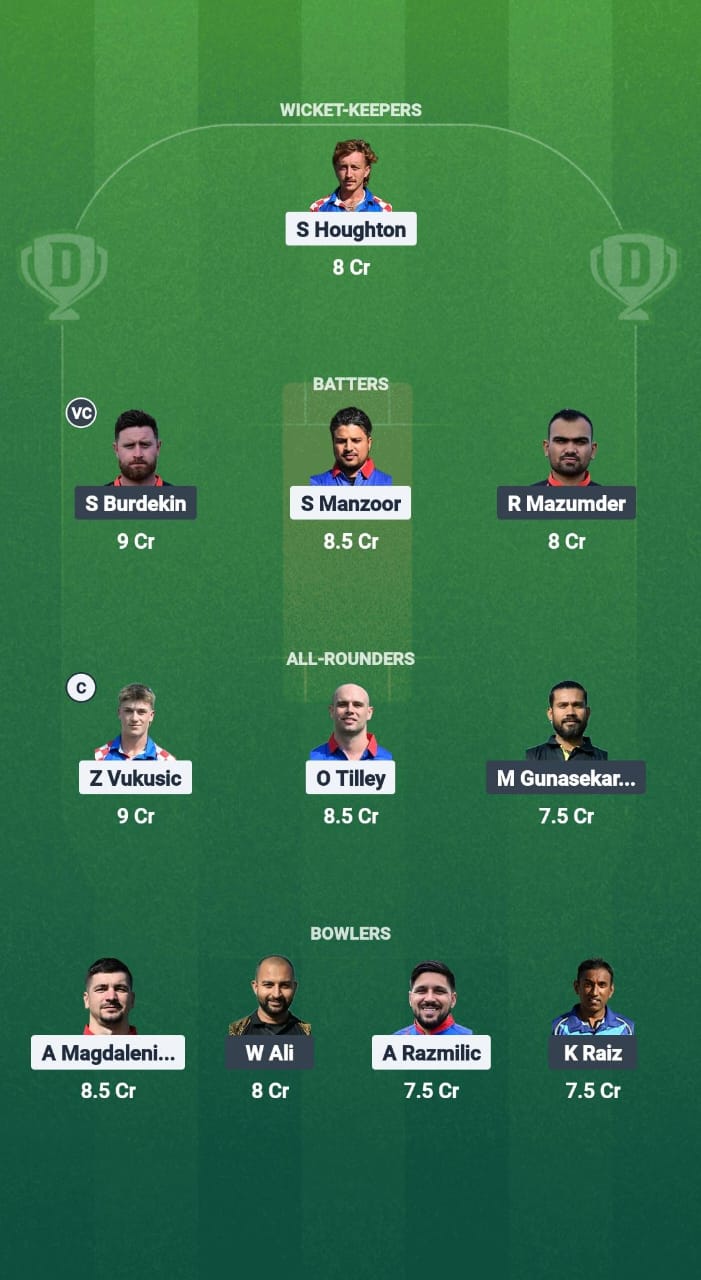 1000749500 CRO vs CYP Dream11 Prediction Fantasy Cricket Tips Dream11 Team Cyprus Tour of Croatia 2025