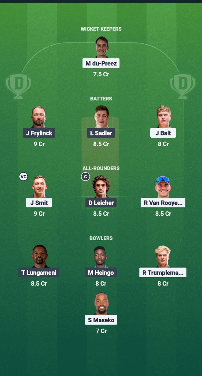 EVE vs PMW Dream11 Prediction Fantasy Cricket Tips Dream11 Team Namibia T20 2025