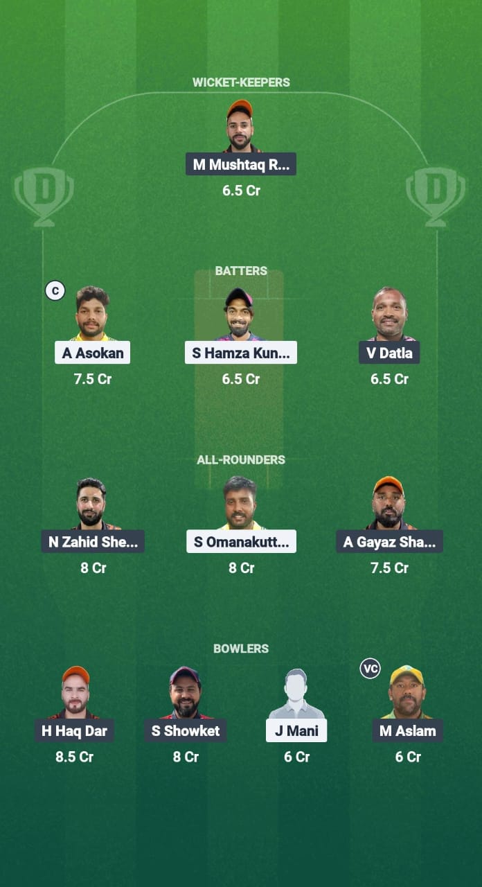 RTZ vs JJ Dream11 Prediction Fantasy Cricket Tips Dream11 Team Kuwait T10 Summer League 2025