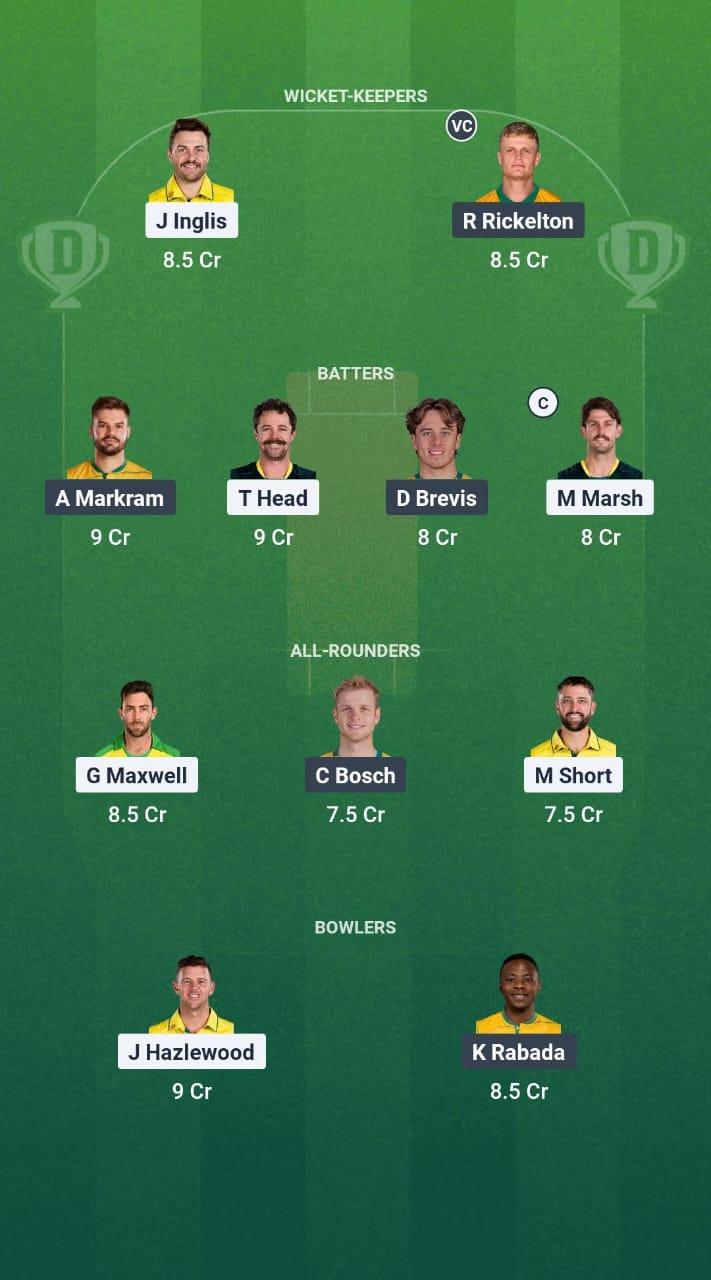 1000752547 AUS vs SA Dream11 Prediction Fantasy Cricket Tips Dream11 Team South Africa Tour of Australia 2025