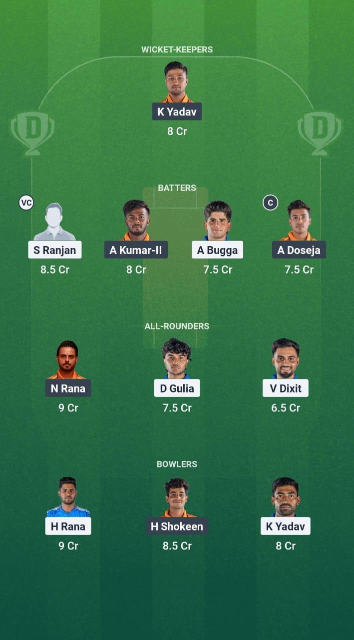 NDS vs WDL Dream11 Prediction Fantasy Cricket Tips Dream11 Team Delhi T20 Premier League 2025