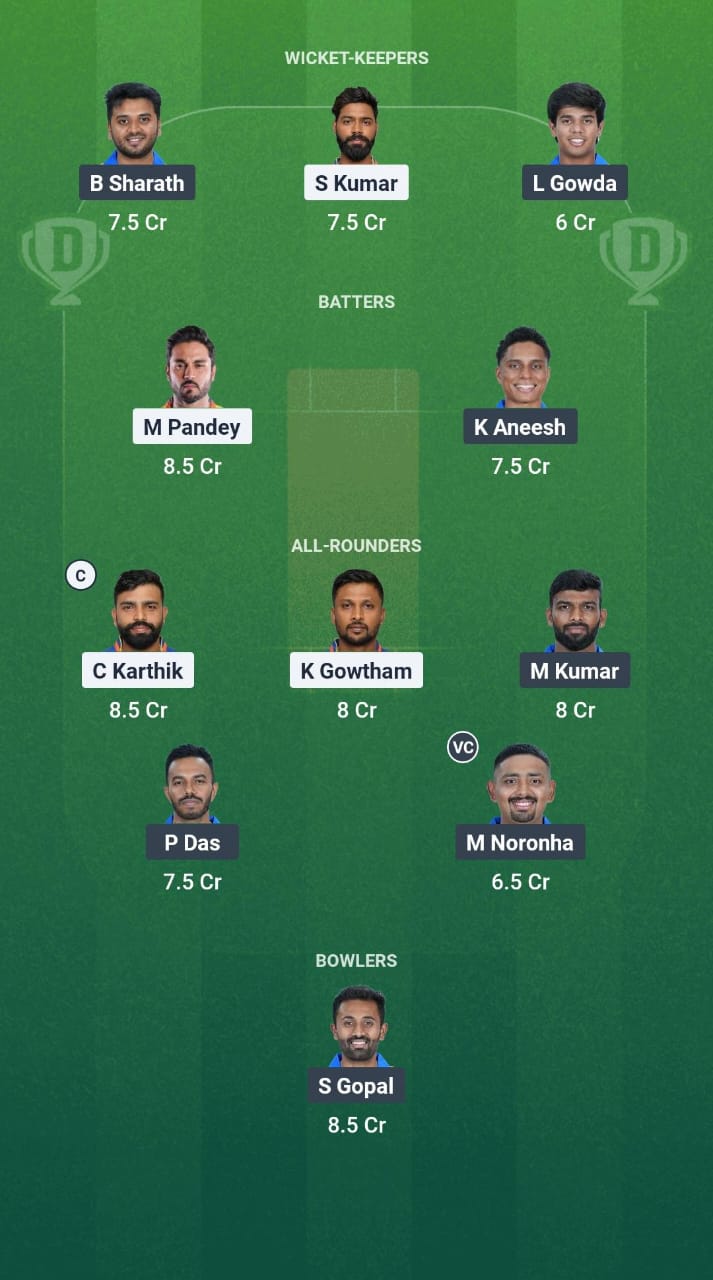 1000756307 MW vs MD Dream11 Prediction Fantasy Cricket Tips Dream11 Team Karnataka T20 Maharaja Trophy 2025