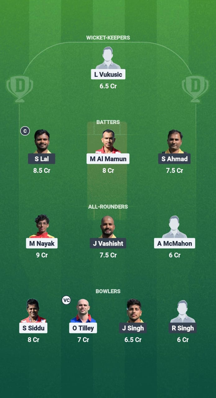 Sos vs rjm dream11 prediction fantasy cricket tips on Dream11 Team Ecs T10 Croatia 2025