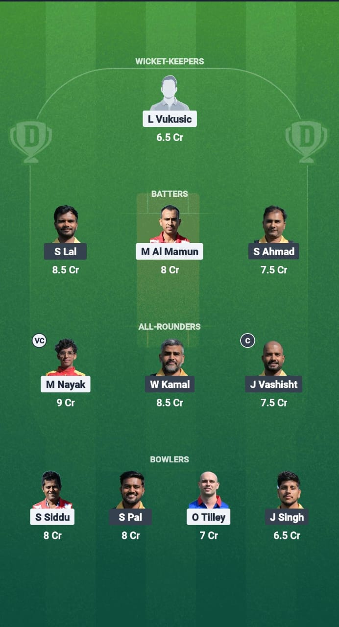 Sos vs rjm dream11 prediction fantasy cricket tips on Dream11 Team Ecs T10 Croatia 2025