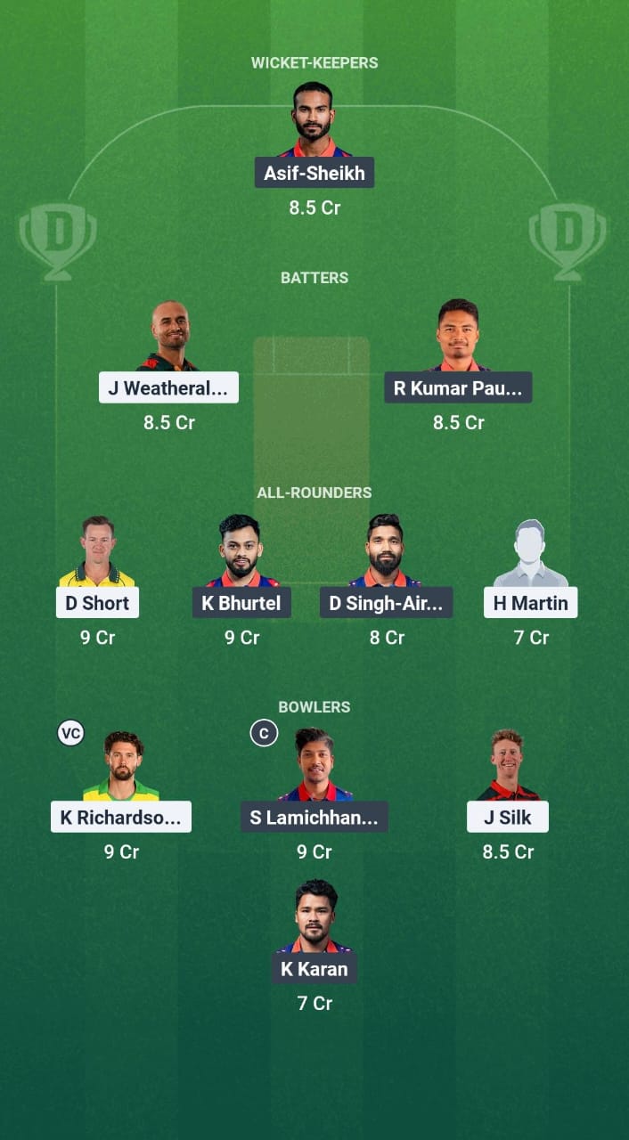 NTS vs NEP Dream11 Prediction Fantasy Cricket Tips Dream11 Team Australian T20 Top End Series 2025