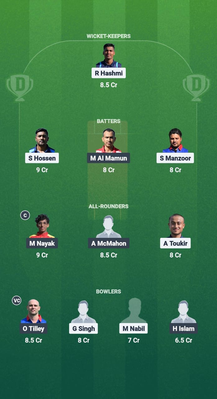 ZAS vs SOS Dream11 Prediction Fantasy Cricket Tips Dream11 Team ECS T10 Croatia 2025