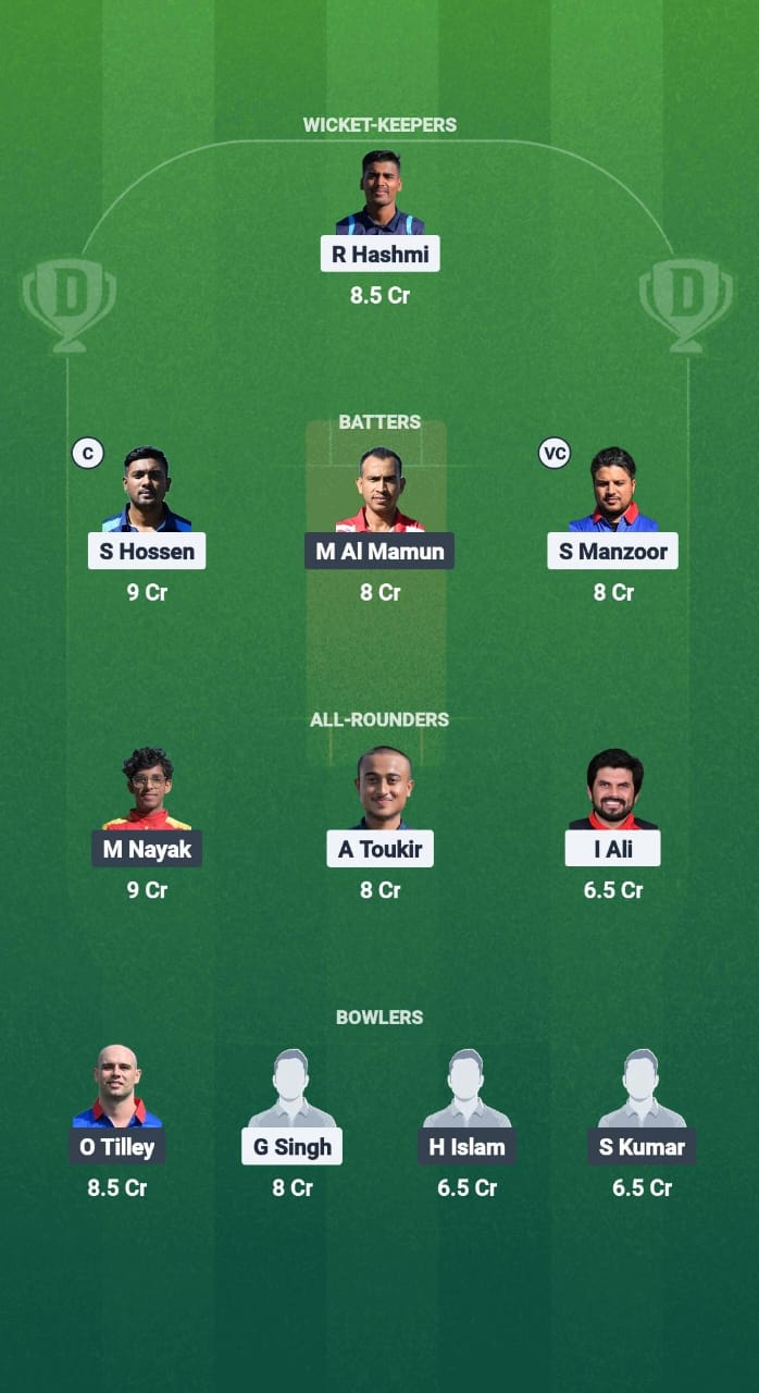 ZAS vs SOS Dream11 Prediction Fantasy Cricket Tips Dream11 Team ECS T10 Croatia 2025