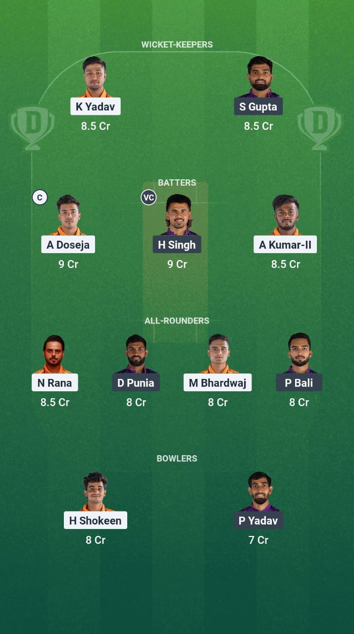 WDL vs SDS Dream11 Prediction Fantasy Cricket Tips Dream11 Team Delhi T20 Premier League 2025