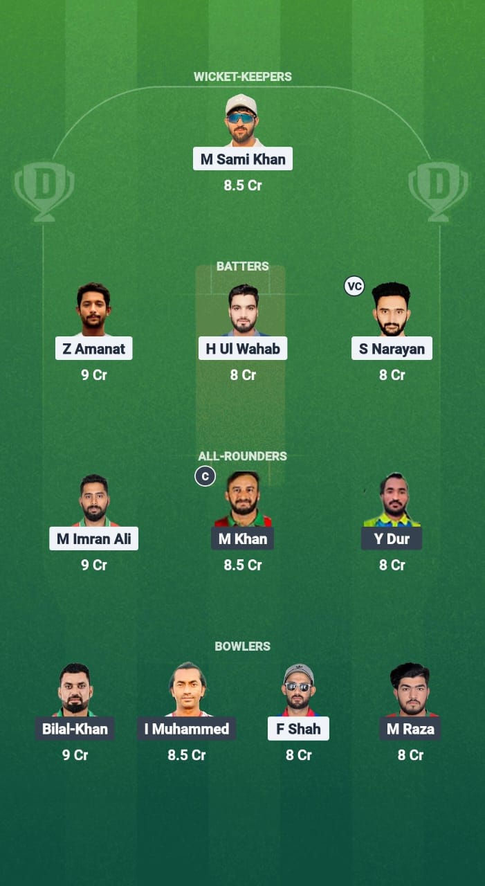 YSG vs IAI Dream11 Prediction Fantasy Cricket Tips Dream11 Team Oman D20 League 2025