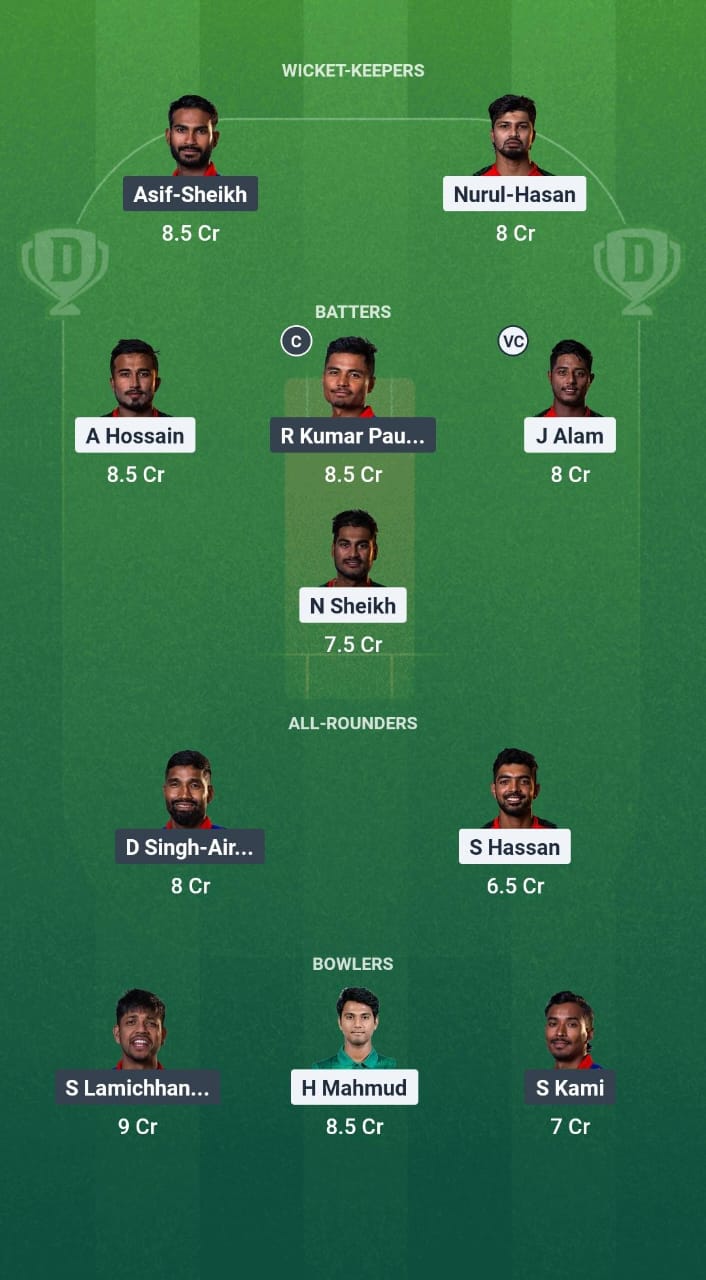 BN-A vs NEP Dream11 Prediction Fantasy Cricket Tips Dream11 Team Australian T20 Top End Series 2025