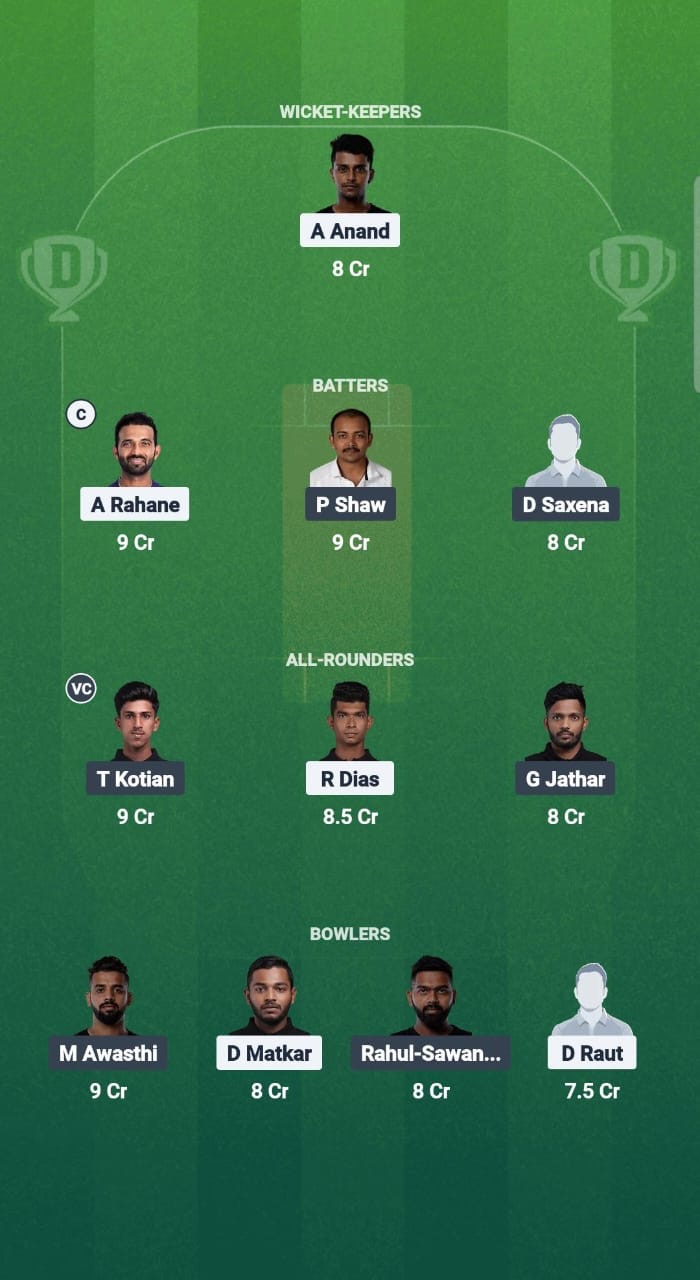 BB vs NMP Dream11 Prediction Fantasy Cricket Tips Dream11 Team Mumbai T20 League