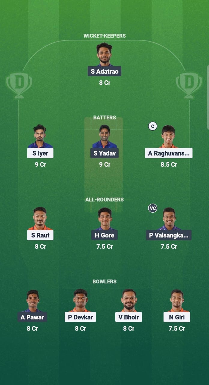 SBMF vs TK Dream11 Prediction Fantasy Cricket Tips Dream11 Team Mumbai T20 League