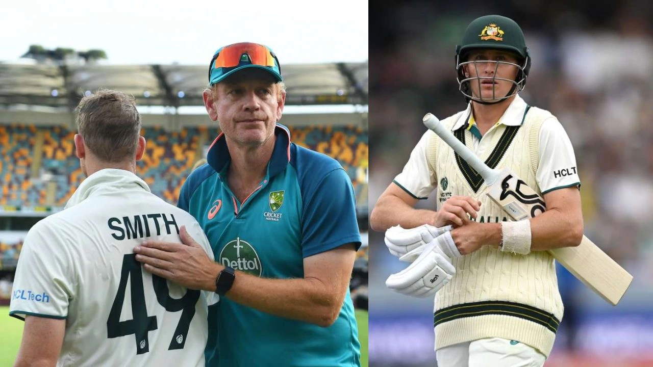 Andrew McDonald Steve Smith Marnus Labuschagne