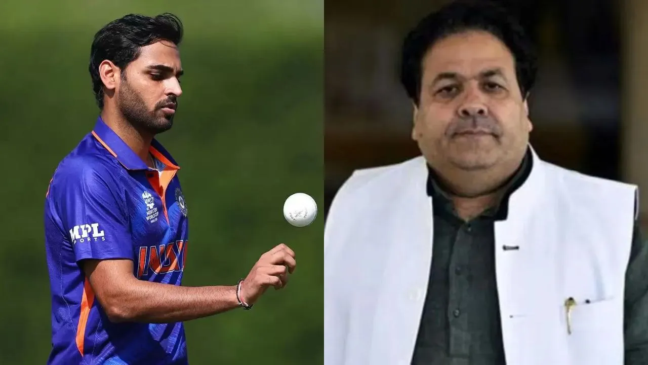 Bhuvneshwar Kumar And Rajeev Shukla
