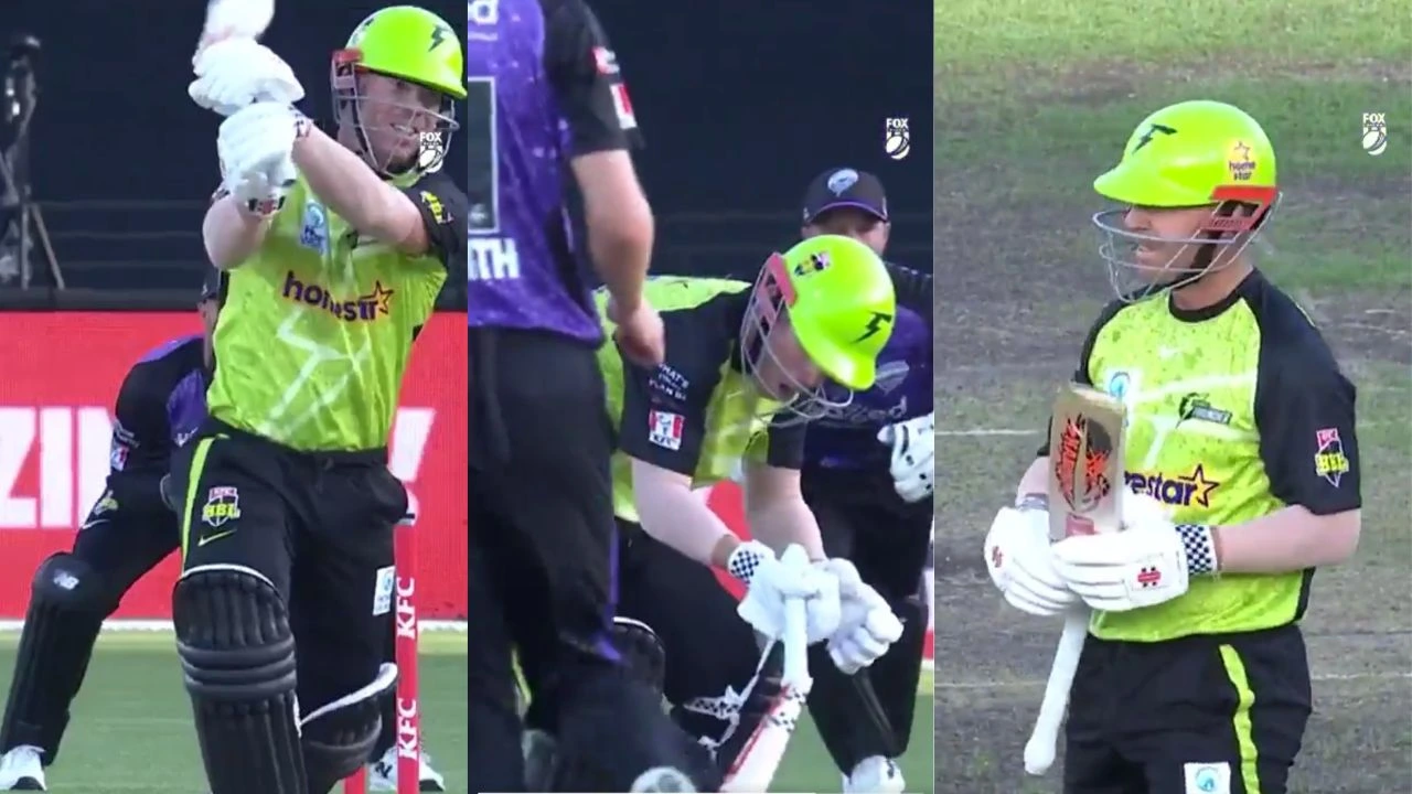 David Warner Hits Himself On Head