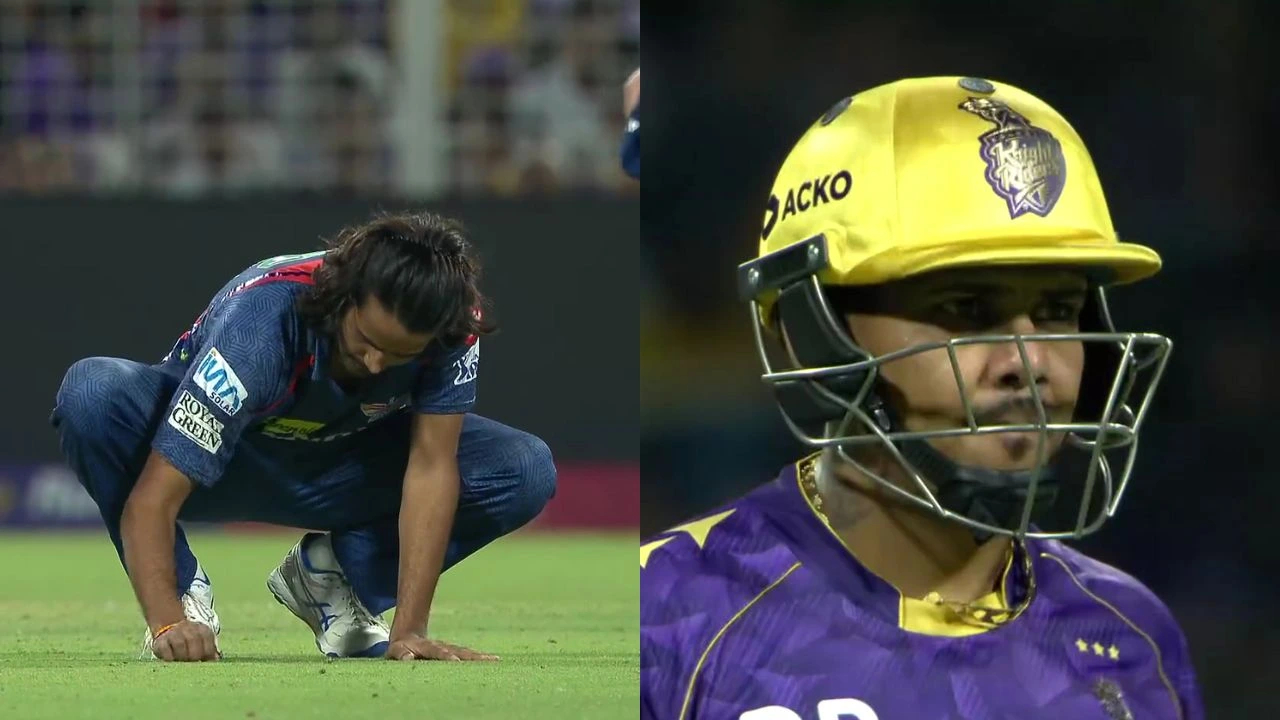 Digvesh Rathi Celebration After Dismissing Sunil Narine