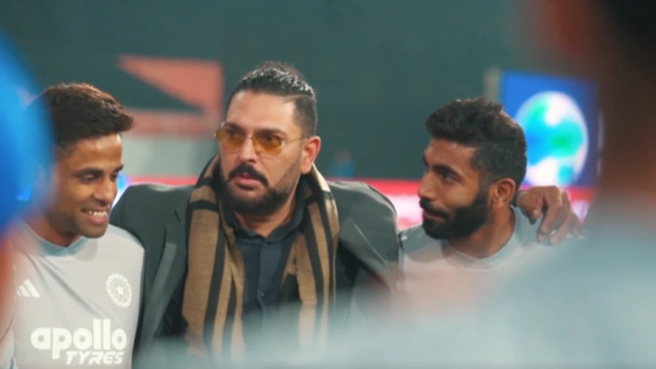 Yuvraj Singh with Team India