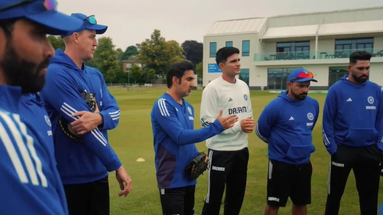 Gautam Gambhir with India cricket team