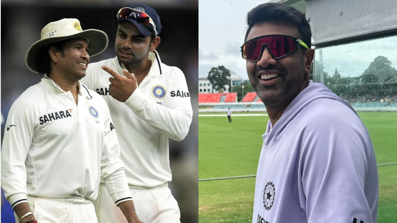 Virat Kohli, Sachin Tendulkar and Ravichandran Ashwin