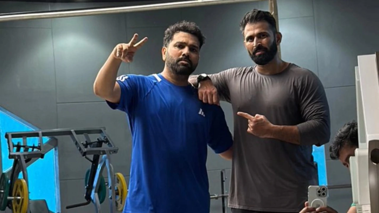 Rohit Sharma with Abhishek Nayar