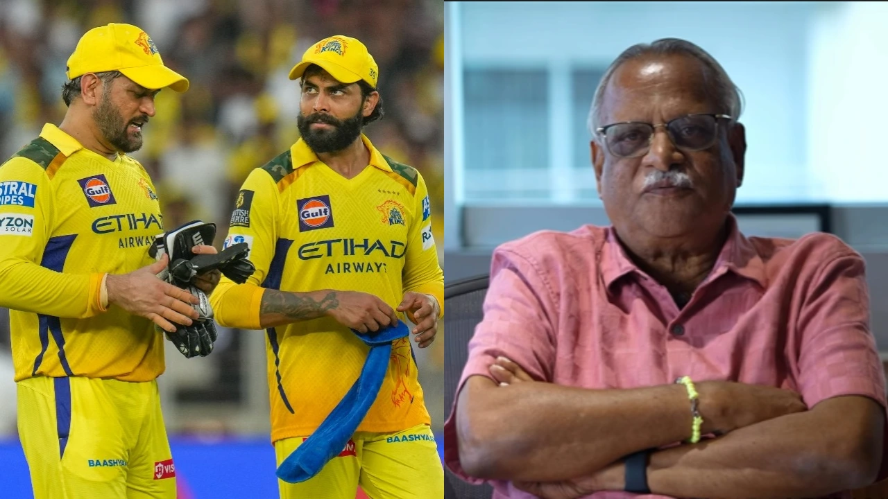 Ravindra Jadeja and CSK CEO Kasi Viswanathan