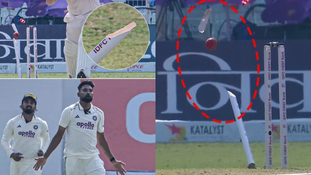 Mohammed Siraj shatter stump