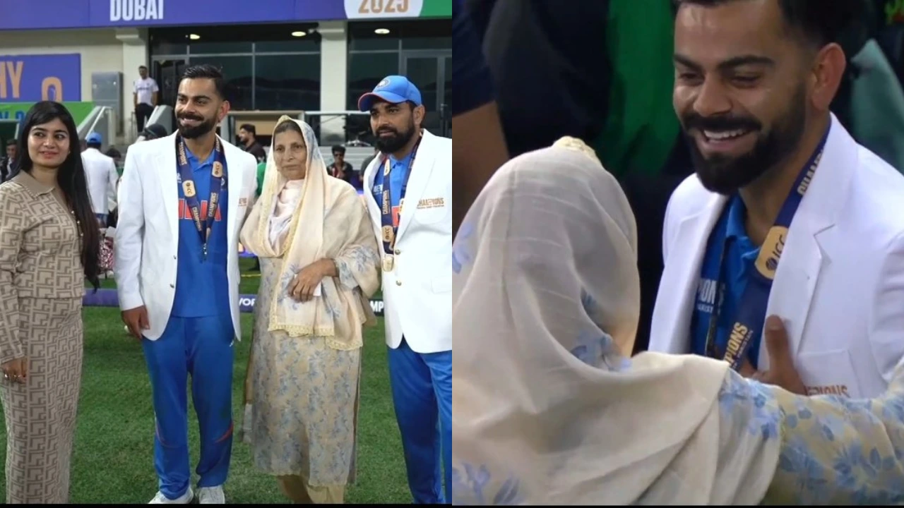 Virat Kohli with Mohammed Shami's family
