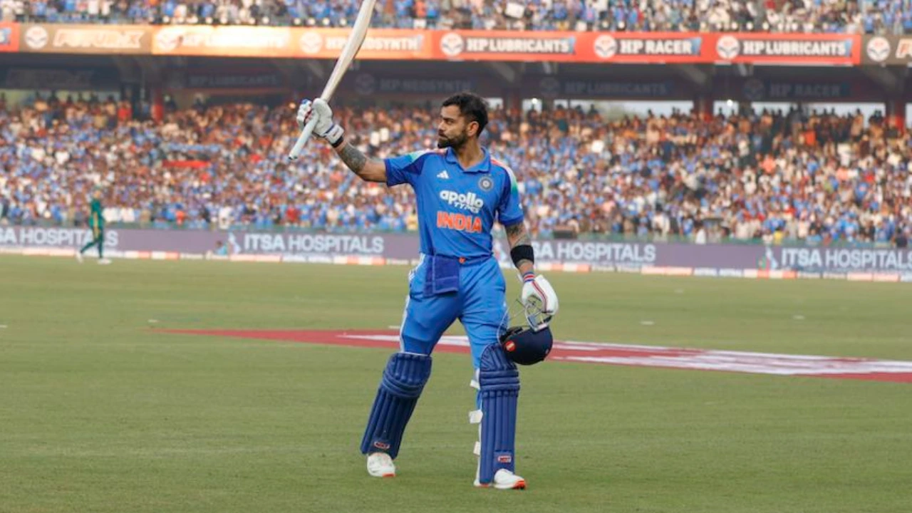 Virat Kohli celebrates century