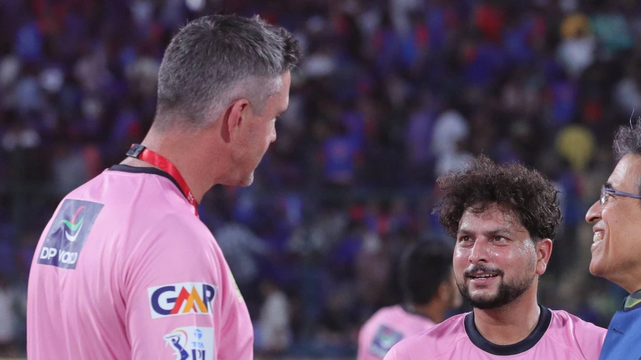 Kevin Pietersen and Kuldeep Yadav