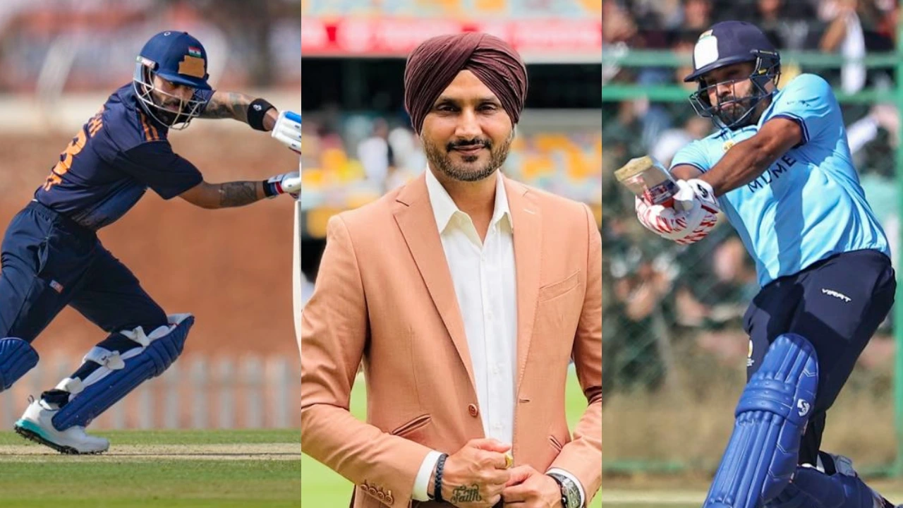 Virat Kohli, Harbhajan Singh and Rohit Sharma