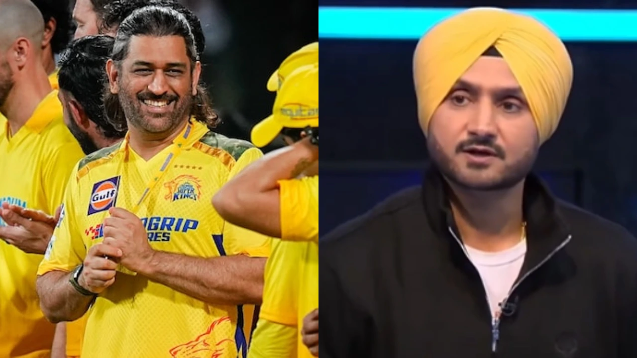 MS Dhoni and Harbhajan Singh