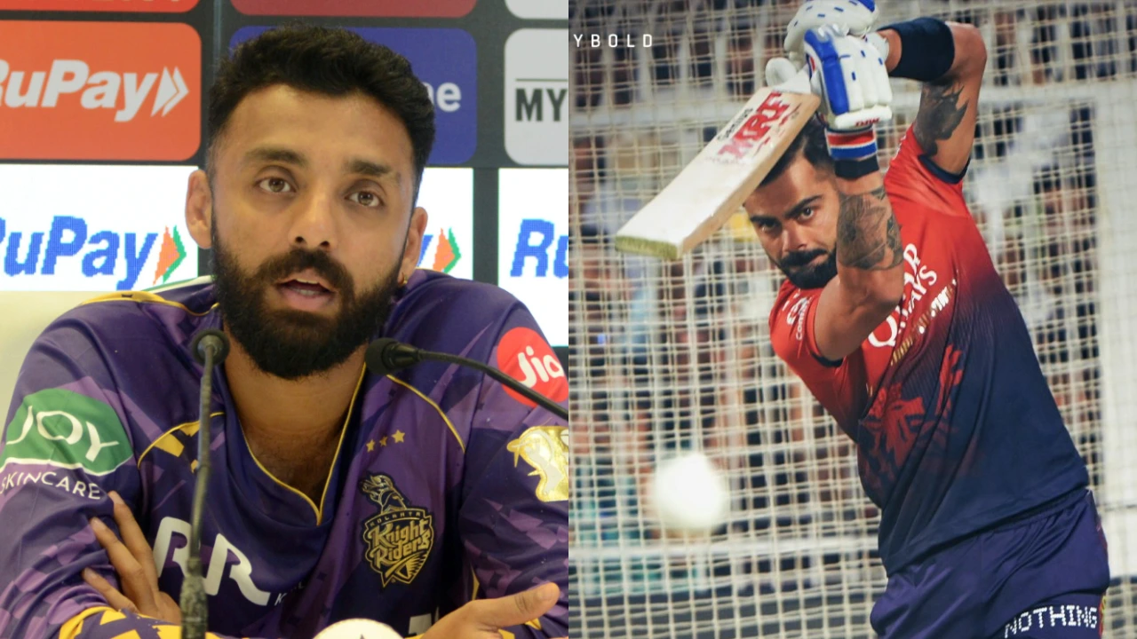 Varun Chakravarthy and Virat Kohli
