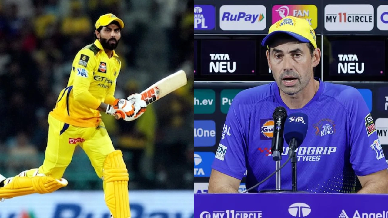 Ravindra Jadeja and Stephen Fleming