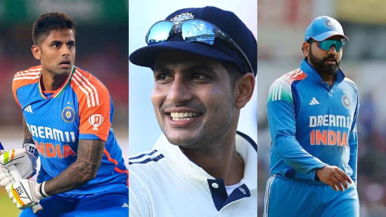 Suryakumar Yadav, Shubman Gill and Rohit Sharma