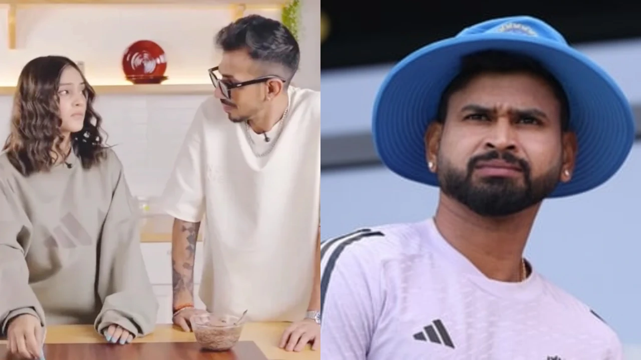 RJ Mahavash, Yuzvendra Chahal and Shreyas Iyer