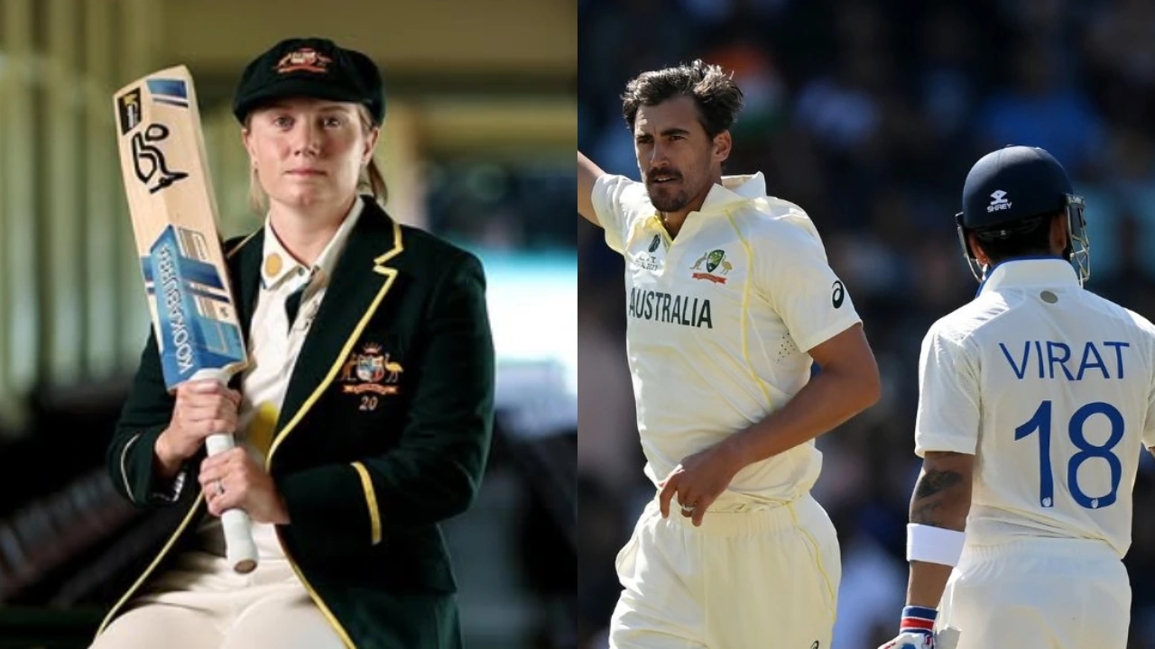 Alyssa Healy, Mitchell Starc and Virat Kohli