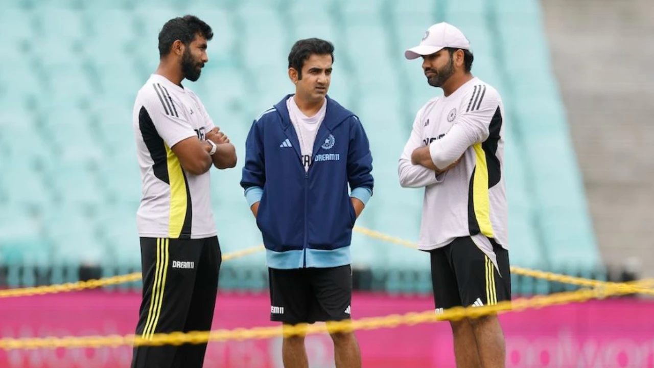 Jasprit Bumrah, Gautam Gambhir and Rohit Sharma