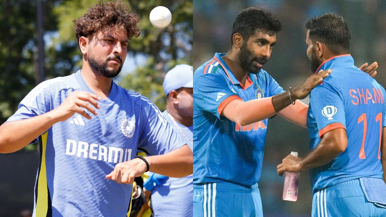 Kuldeep Yadav, Jasprit Bumrah and Mohammed Shami, ICC Champions Trophy 2025