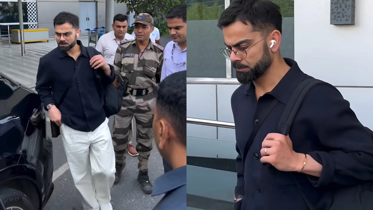 Virat Kohli spotted at Delhi Airport
