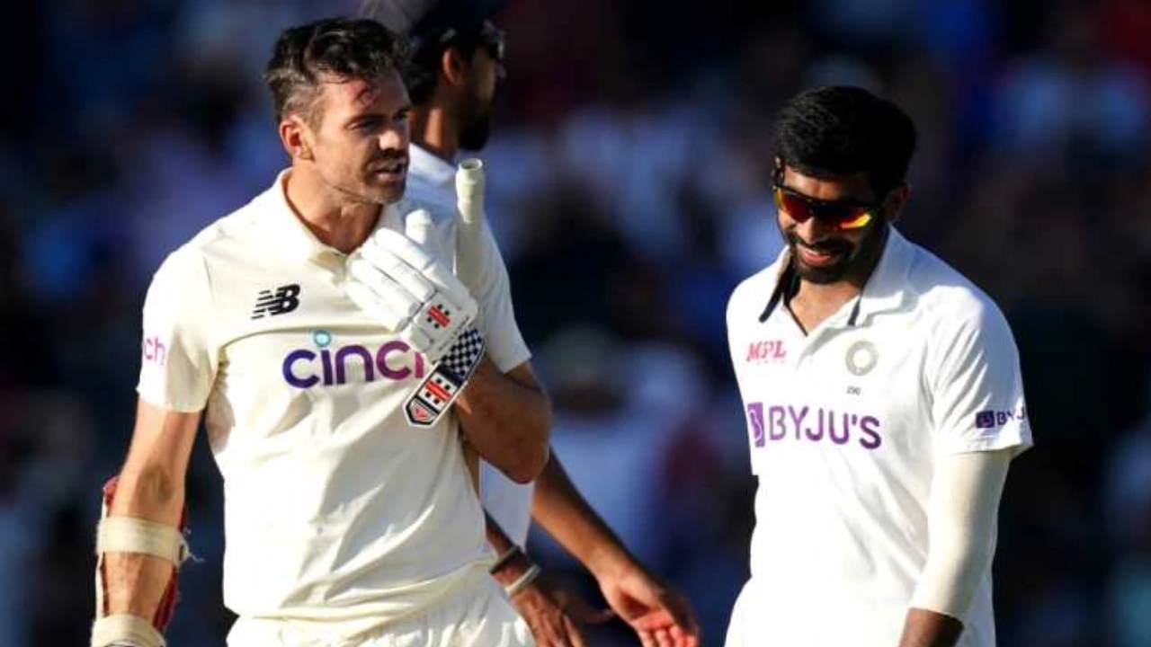 James Anderson and Jasprit Bumrah